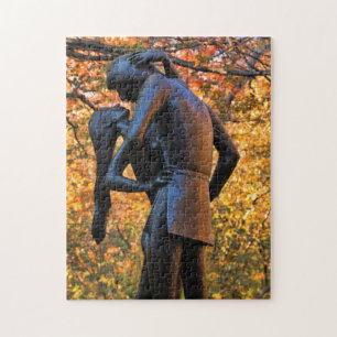Puzzle Central Park Automne : Statue Romeo & Juliet 01