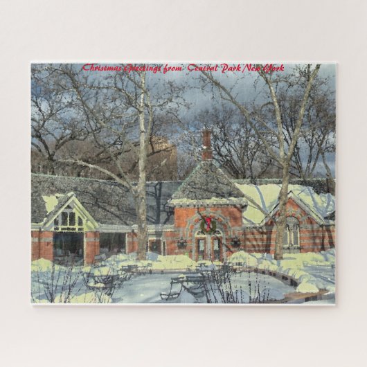 Puzzle Central Park New York.voeux de Noël (Horizontal)