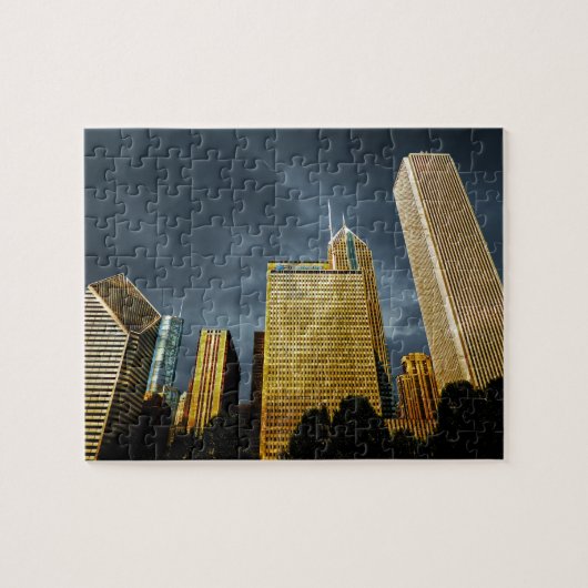 Puzzle Centre-ville Chicago Illinois Skyline Jigsaw Puzzl (Horizontal)