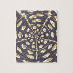 Puzzle Cercle de culture bleu et crémeux Polka Dot Motif 