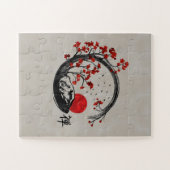 Puzzle Cercle d'Enso de zen et branches de Sakura (Horizontal)