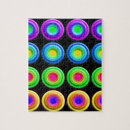 Puzzle Cercles 3D colorés (Vertical)