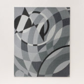 Puzzle Cercles blancs noirs géométriques Monochromes (Vertical)