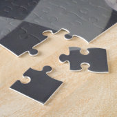 Puzzle Cercles blancs noirs géométriques Monochromes (Côté)