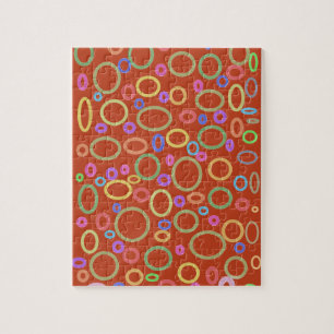 Puzzle cercles colorés motif