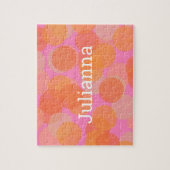 Puzzle Cercles d'aquarelle orange mignonne géométrique mo (Vertical)