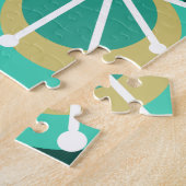 Puzzle Cercles du milieu du siècle démarre Turquoise (Côté)