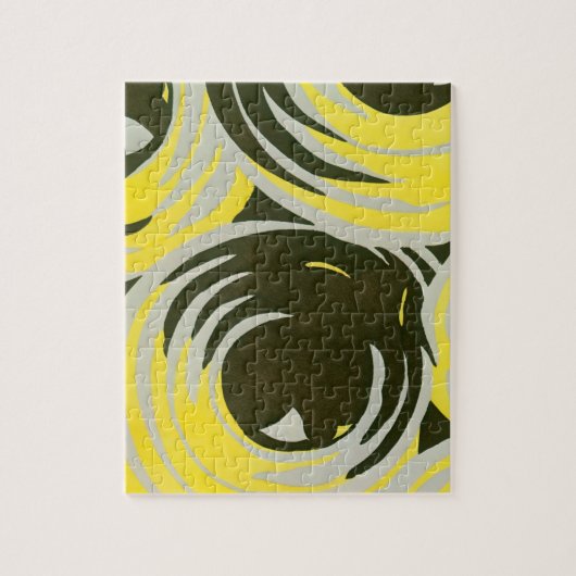 Puzzle Cercles géométriques Art Déco Pochoir Jazz vintage (Vertical)