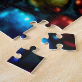 Puzzle Cercles géométriques de couleurs arc-en-ciel (Côté)