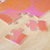 Puzzle Cercles géométriques modernes à l'aquarelle orange (Côté)