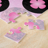 Puzzle Cercles multicolores cool et trèfles roses (Côté)