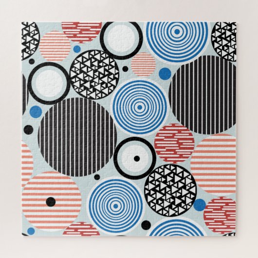 Puzzle Cercles multicolores, design motif graphique. (Horizontal)