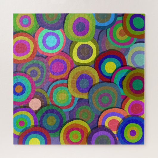 Puzzle Cercles peints | Multicolores (Horizontal)