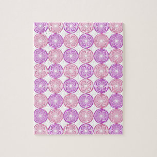 Puzzle Cercles rose et violet motif