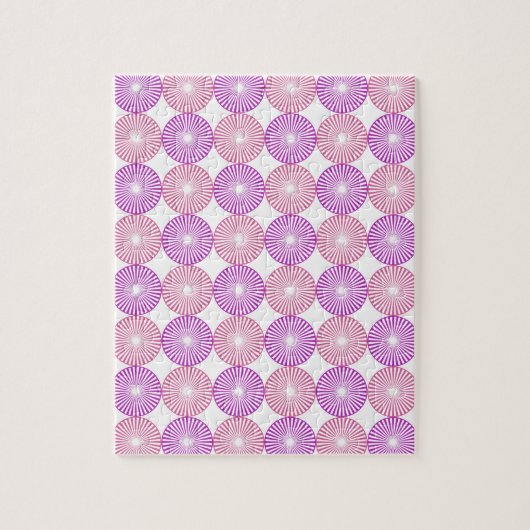 Puzzle Cercles rose et violet motif (Vertical)