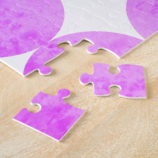 Puzzle Cercles violets modernes | Monogramme (Côté)