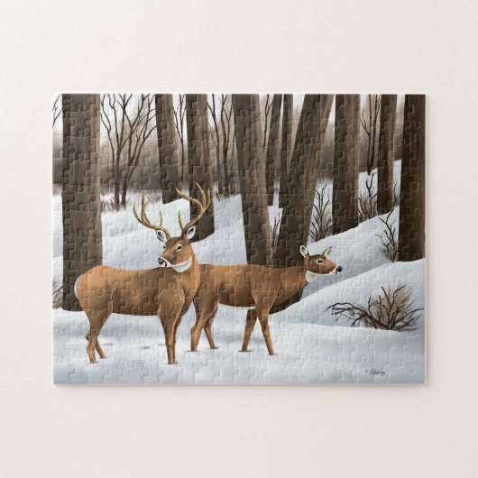 Puzzle Cerf à queue blanche (Horizontal)