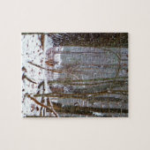 Puzzle cerf à queue blanche dans la neige (Horizontal)