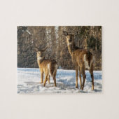 Puzzle Cerf blanc en neige (Horizontal)