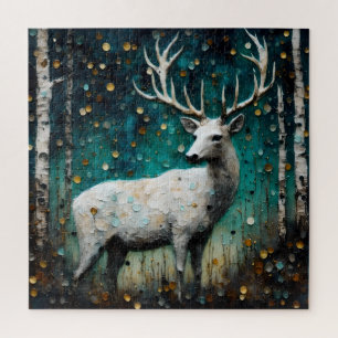 Puzzle Cerf Blanc Magnifique