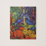 Puzzle Cerf dans la forêt II par Franz Marc, Art Vintage<br><div class="desc">Deer in the Forest II (1914) de Franz Marc est un art expressionniste vintage de peinture d'animaux sauvages. Plusieurs créatures forestières, cerfs, cerfs, cerfs et un bébé font des taches, allongés dans une forêt entourée d'arbres. Un bel arrière - plan lumineux et coloré. À propos de l'artiste : Franz Marc...</div>