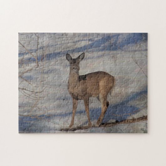 Puzzle Cerf dans la neige (Horizontal)