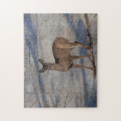 Puzzle Cerf dans la neige (Vertical)