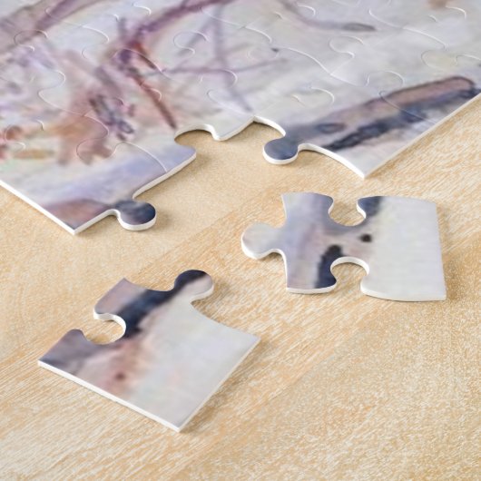 Puzzle Cerf dans une forêt de neige (saison d'hiver) (Côté)