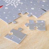 Puzzle Cerf de Noël dans la forêt. (Côté)