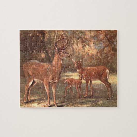 Puzzle Cerf de Virginie, également appelé Cerf à queue bl (Horizontal)