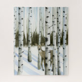 Puzzle Cerf en chute de neige (Vertical)