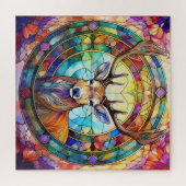 Puzzle Cerf en Verre Coloré (Horizontal)