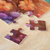 Puzzle Cerf Enchanté Avec Fleurs (Côté)