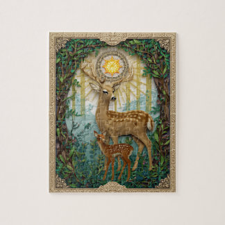 Puzzle Cerf gracieux de la forêt - Quilling en papier