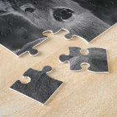 Puzzle Cerf noir et blanc (Côté)