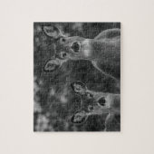 Puzzle Cerf noir et blanc (Vertical)