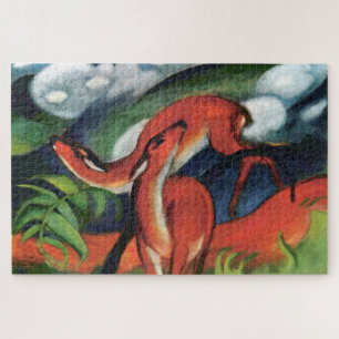 Puzzle Cerf rouge II de Franz Marc, peinture expressionni