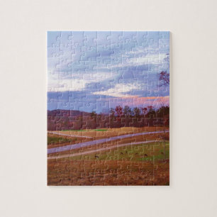 Puzzle Cerf sur le golf au coucher du soleil