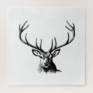 Puzzle Cerfs Animaux Antlers Nature Faune Hornes Pots