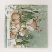 Puzzle Cerfs de la forêt hivernale  (Horizontal)