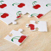 Puzzle Cerises de rouge de monogramme (Côté)