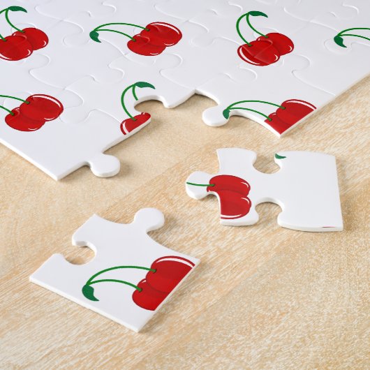 Puzzle Cerises de rouge de monogramme (Côté)