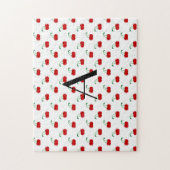 Puzzle Cerises de rouge de monogramme (Vertical)