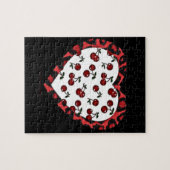 Puzzle Cerises RAB Imprimé Léopard Cœur Rockabilly (Horizontal)