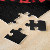 Puzzle Cerises RAB Imprimé Léopard Cœur Rockabilly (Côté)