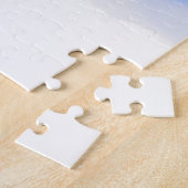 Puzzle Cesky Terrier Snowy Staircase Christmas Art (Côté)