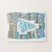 Puzzle C'est la saison à la main lettré arbre photo colla (Horizontal)