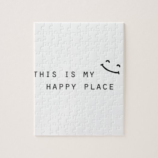 Puzzle c'est mon endroit heureux design simple moderne (Vertical)