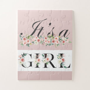 Puzzle C'est un Baby shower de genre féminin