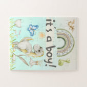 Puzzle C'est un garçon mignon Dinosaures Baby shower de r (Horizontal)